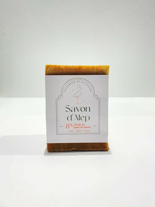 Savon d’Alep à 8% huile de baies de laurier