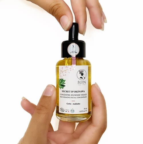 Soin botanique régénérant , huile visage anti-âge bio, Getto et Ashitaba