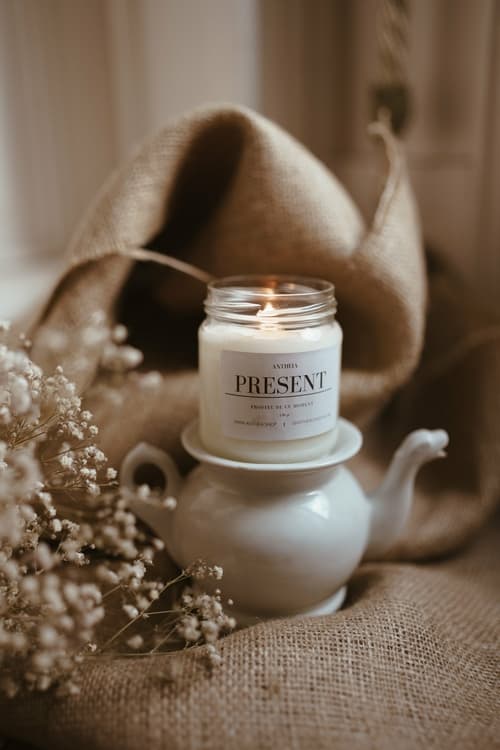 Bougie Parfumée au Musc Blanc – Rituel Bien-Être & Ambiance Spa à la Maison