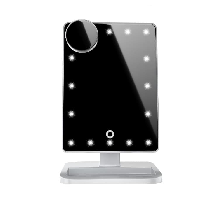 Miroir de Maquillage Tactile avec 20 Lumières LED, Haut-Parleur Bluetooth, et Miroir Grossissant 10X - image 6