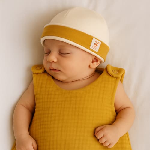 Newborn Hat in Organic Cotton - Honey