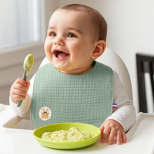 Organic Cotton Bib - Green